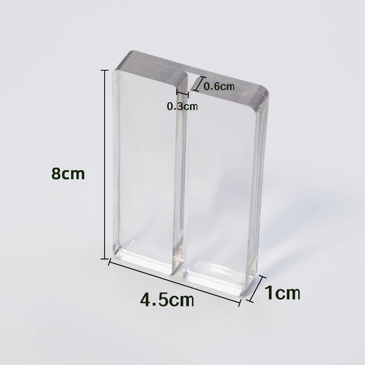 Mutualsign Tischkartenhalter aus Acryl, 20 Stück, Acryl-Schildhalter, transparenter Acrylständer, Ti
