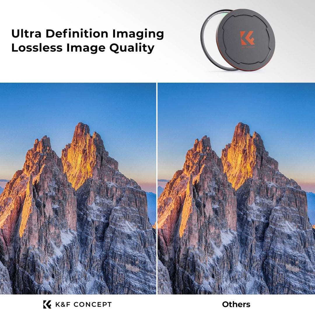 K&F Concept X-Serie 62MM Magnetischer MCUV Filter mit Objektivdeckel Schutzfilter Ultraviolett-Filte