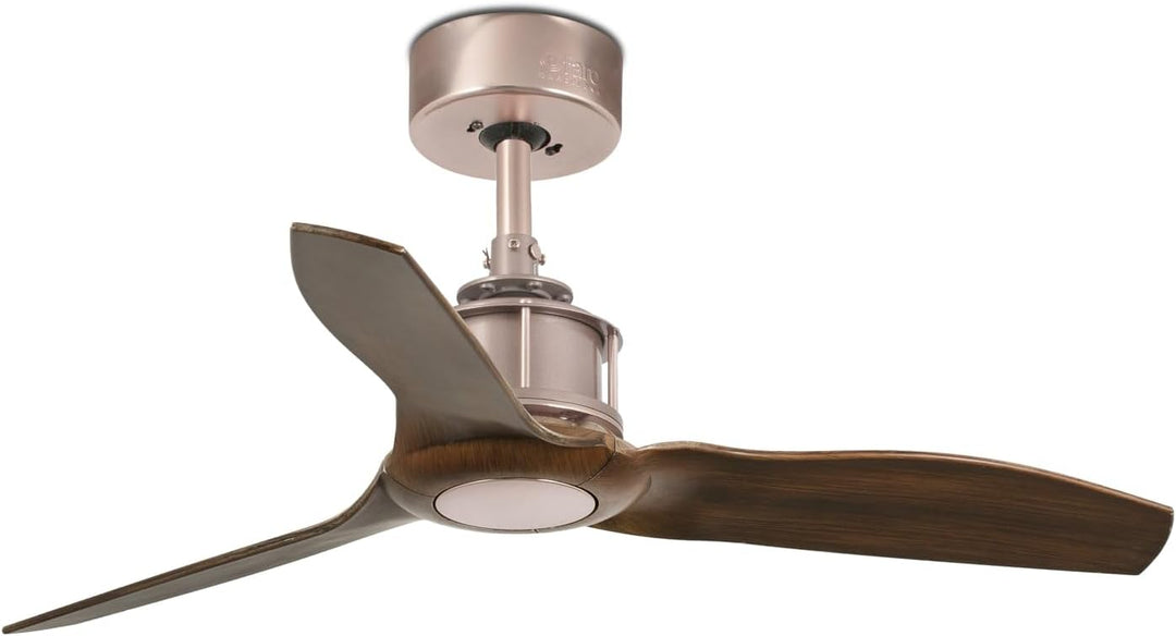 FARO BARCELONA Conillas 33423 Just Fan Deckenventilator, Kupfer, Holz, 81 cm