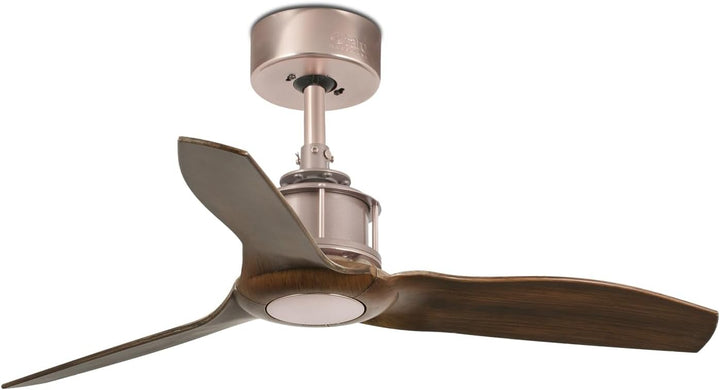FARO BARCELONA Conillas 33423 Just Fan Deckenventilator, Kupfer, Holz, 81 cm