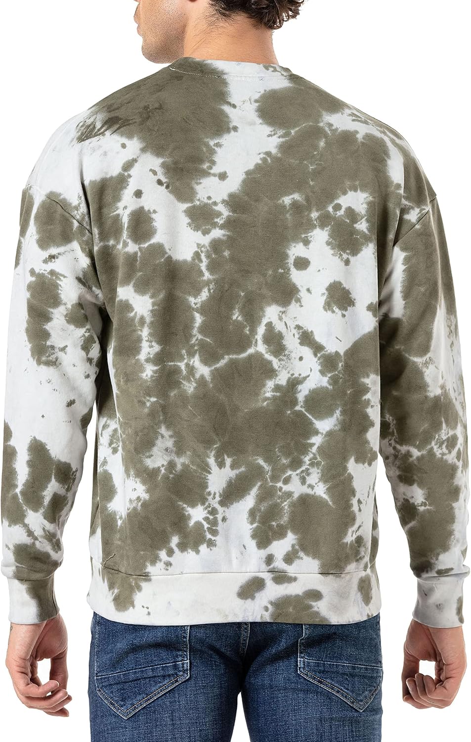 Redbridge Sweatshirt Herren Rundhals Pullover Batik S Grün, S Grün