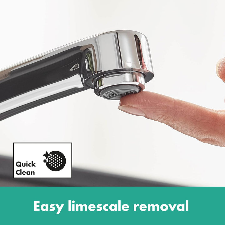 hansgrohe Set mit Küchenarmatur Focus M41, Wasserhahn Küche mit Auslauf Höhe 160mm, 360° drehbar, 1