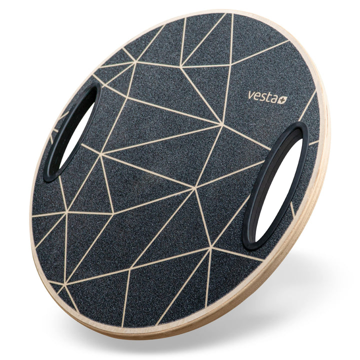 Vesta+ Balance Board Holz + Fitness App, Balanceboard aus nachhaltigem Eichenholz - Der Balance Boar