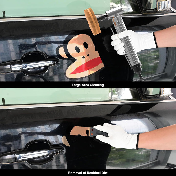 EHDIS Folienradierer Kit, mit Adapter, 200 mm & 250 mm Folienradierer und Kunststoff & Metall Schabe