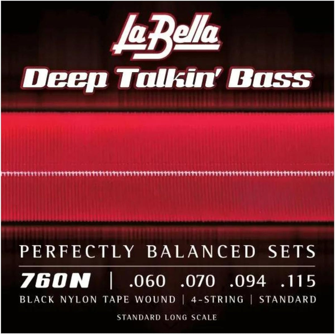 La Bella 760N Black Nylon Bass, 060/110, schwarz, 60/110