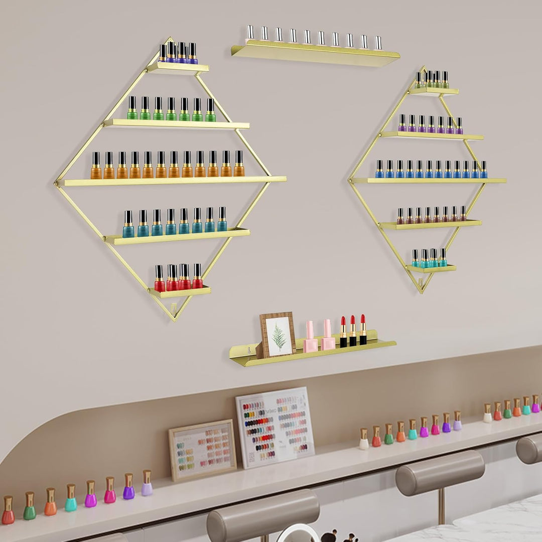 5 Ebenen Rhombus Nagellack Organizer Regal Display, Nagellack Regal, Wandregal Nagellackständer, Met