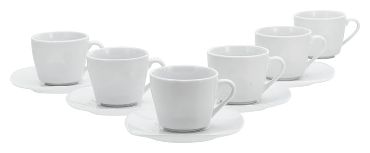CreaTable, 11518, Serie Square Weiss, Kaffeetassen Set 20 cl, 12 teilig