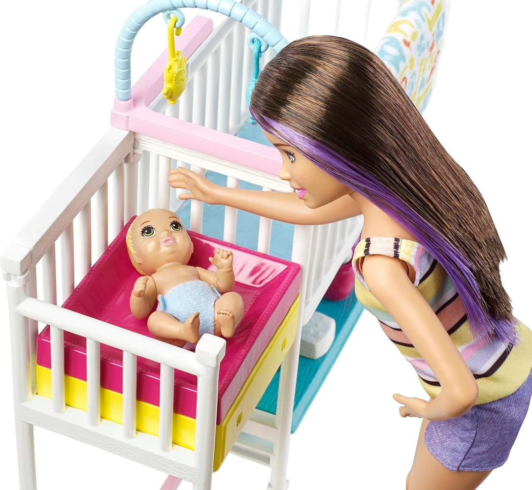 Barbie Skipper Babysitter Inc, Nap 'N' Nurture Kinderzimmer Accessoires, Kinderbetten, Schaukelpferd