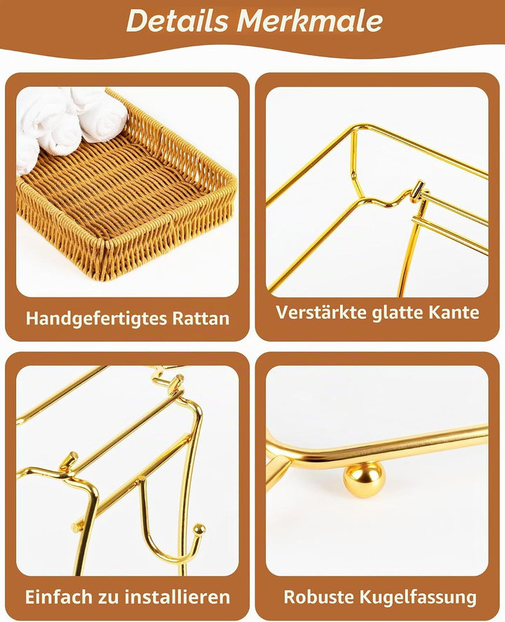 REFLYING Abnehmbarer Badezimmer Organizer, Skincare Parfüm Organizer, Küchen Organizer, Gewürzregal,
