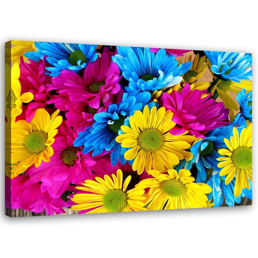 Feeby Wandbild Blumen Druckbild Leinwandbild Natur mehrfarbig 100x70 cm Leinwandbild 100x70 cm mehrf