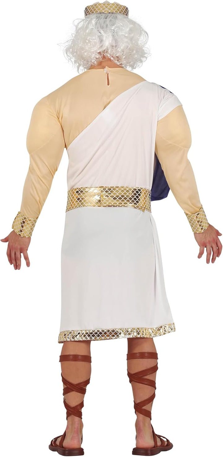 Fiestas Guirca Griechischer Gott Kostüm Herren - Neptun, Poseidon Kostüm -Grösse L 52 – 54 - Griechi