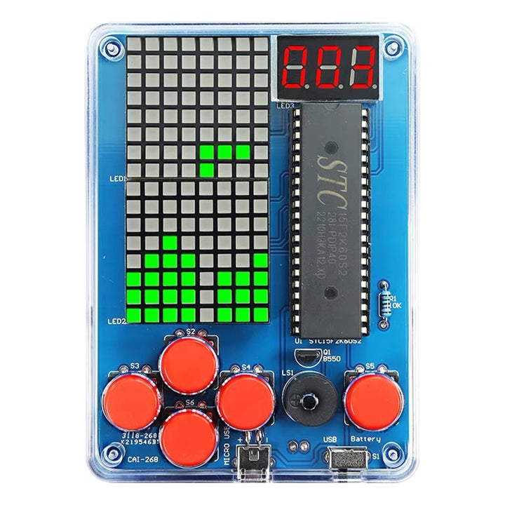 DIY Spielekonsole Löten Bausatz: DIY Games Console Handheld Kit, 4 Klassische Spiele Handheld Game G
