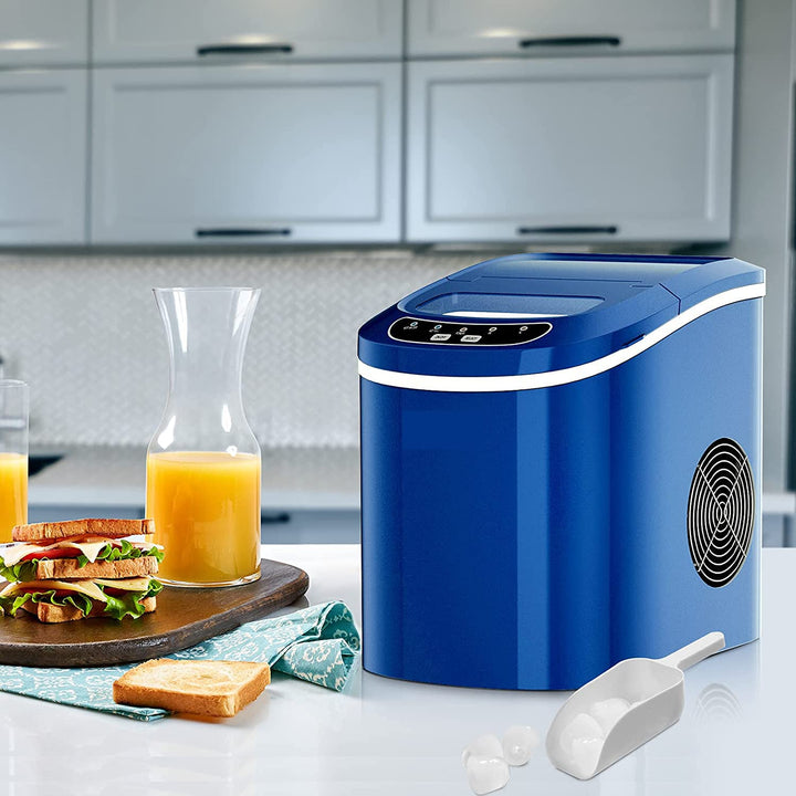 GOPLUS Eiswürfelmaschine, 12kg in 24 Std. Eiswürfelbereiter mit 2 Eiswürfel-Grössen & 2,2 Liter Wass