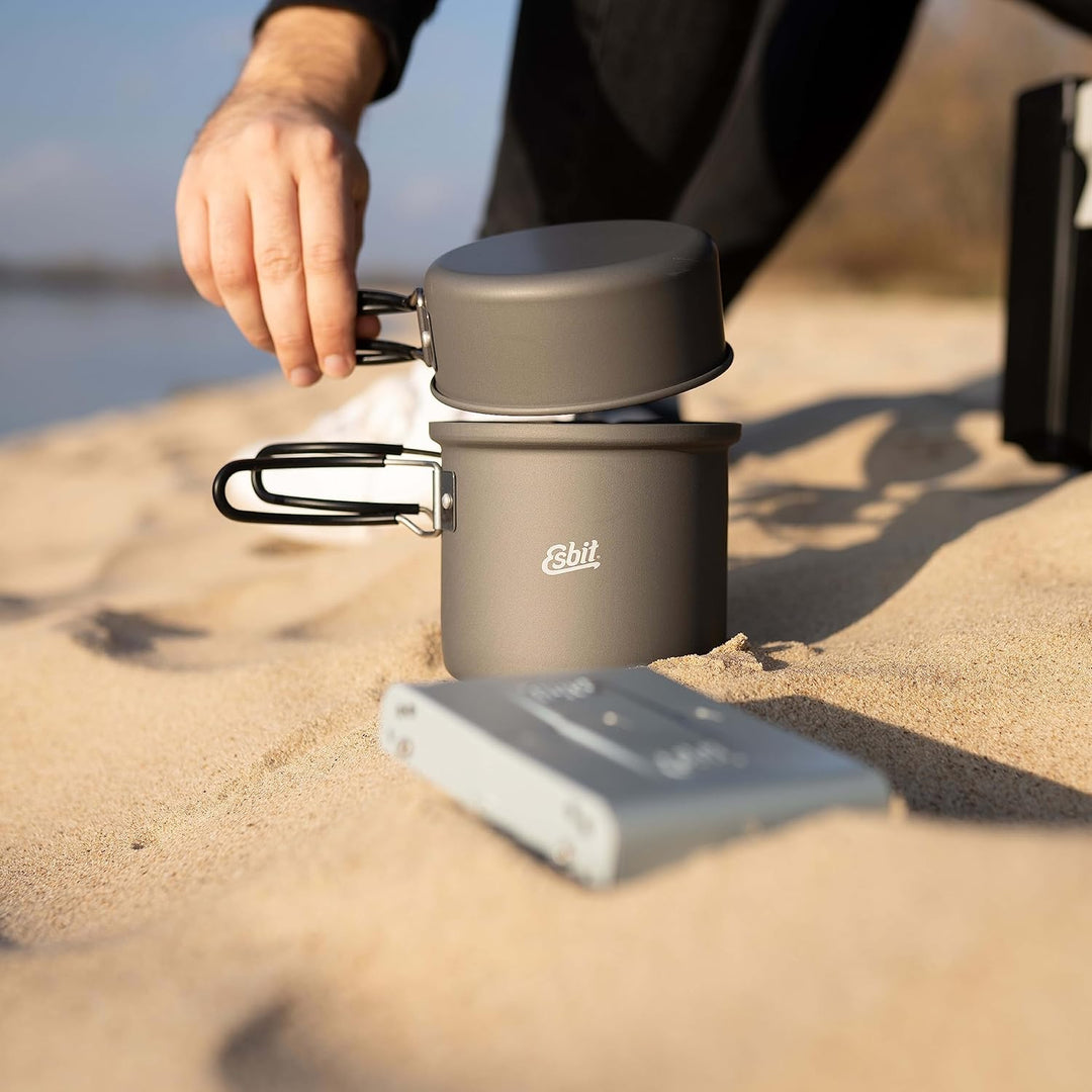 Esbit Outdoor Kochtopf 1000 ml - Camping Topf aus leichtem, hartanodisiertem Aluminium - zweiter Top