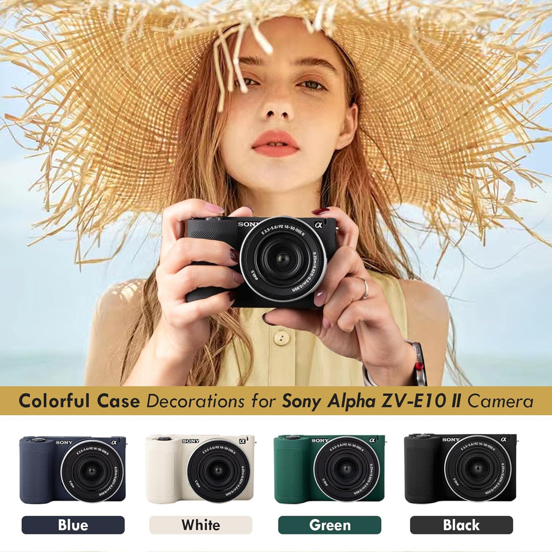 MUZIRI KINOKOO Weiche Silikonhülle, kompatibel mit Sony ZVE10 II/ZV-E10 II Digitalkamera, Schutzhüll