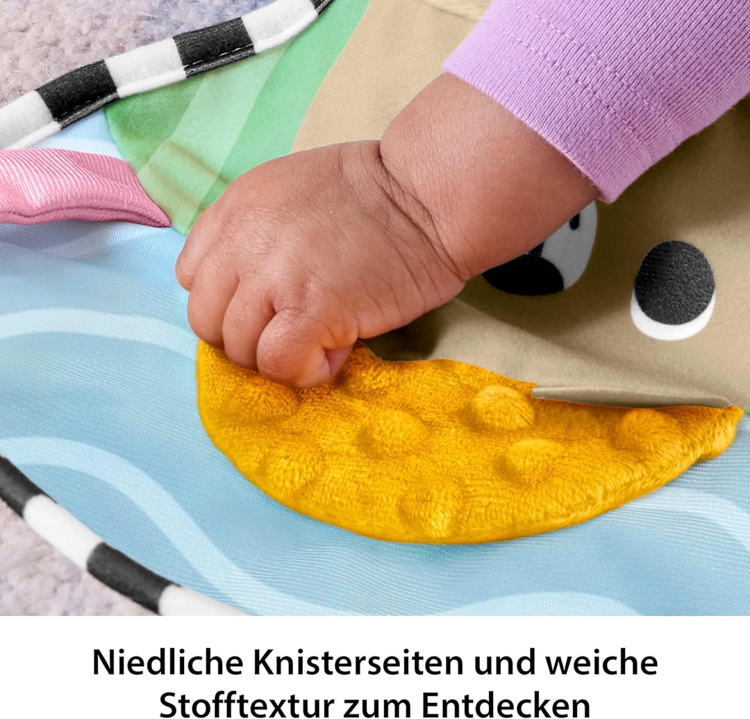 Fisher-Price Babyspielzeug Spielkissen für sensorische Abenteuer in Bauchlage, Körperstütze für Neug