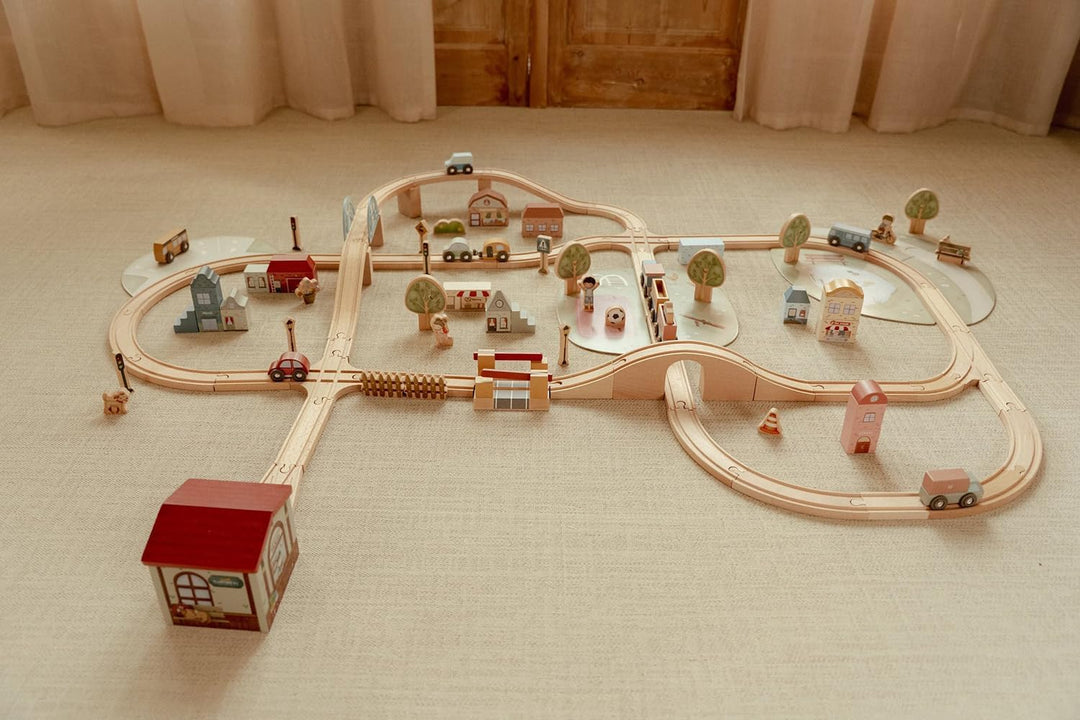 Little Dutch Eisenbahn Set XL inkl. Schienen und Zubehör Holz