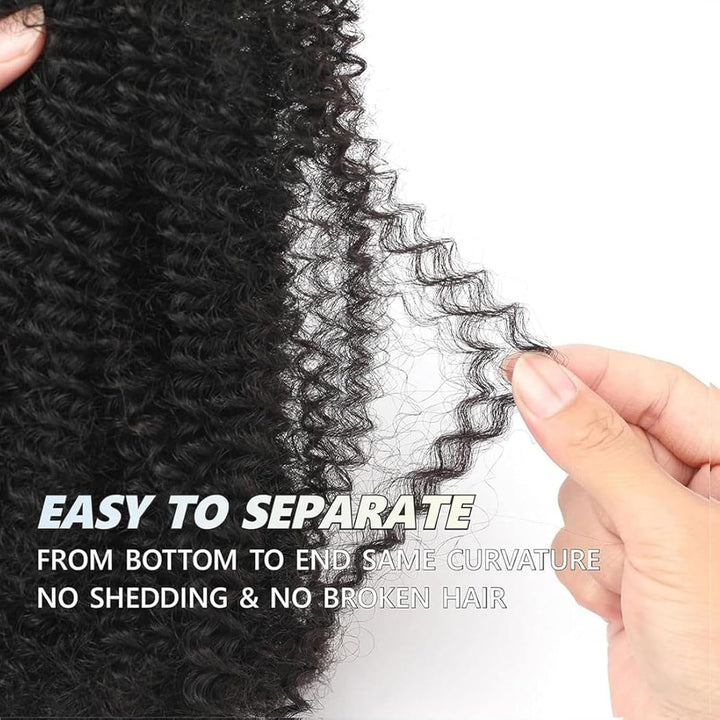 Huairisi 4B 4C Afro Kinky Bulk Human Hair für Dreadlock Extensions Reparatur Locs 18 Inch Natural Bl
