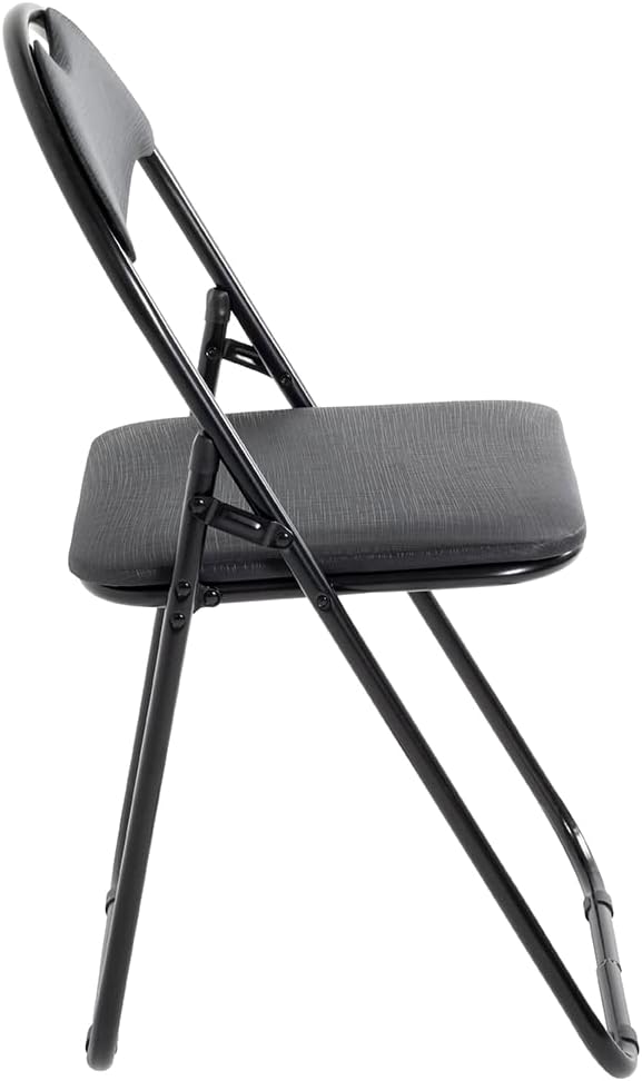 HAKU Möbel Klappstuhl 6er Set, Rücken gepolstert, schwarz, B 44 x T 47 x H 80 cm