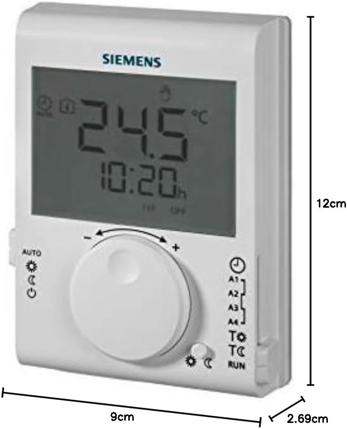 SIEMENS - RDJ100 Raumtemperatur-Regler mit Tagesschaltuhr und grosser LCD-Anzeige