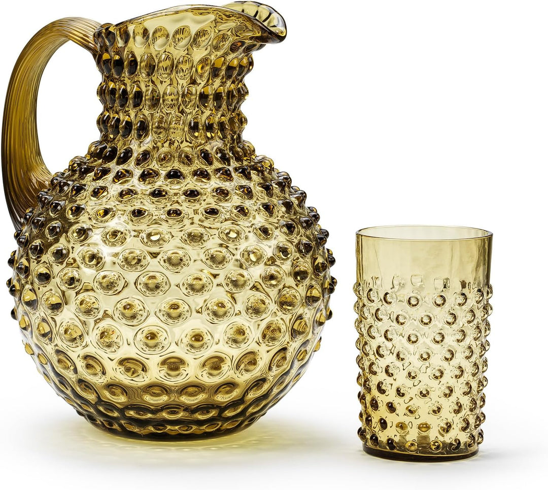 In Flore, Karaffe Caroline aus sprudelndem Kristallglas, 2 l, champagne gelb