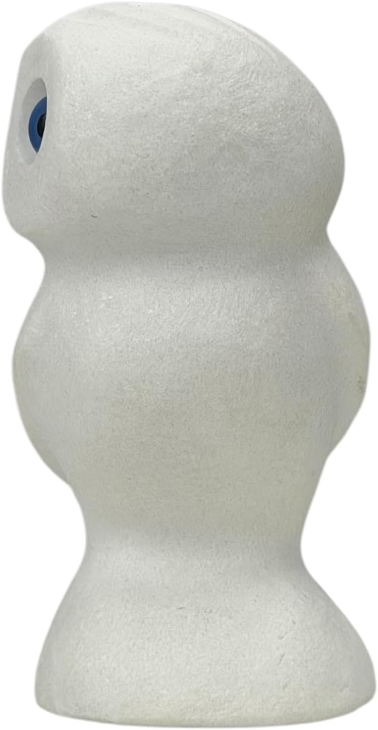 Eulensymbol der Weisheit, echte griechische natürliche geschnitzte Marmor-Statue, Skulptur