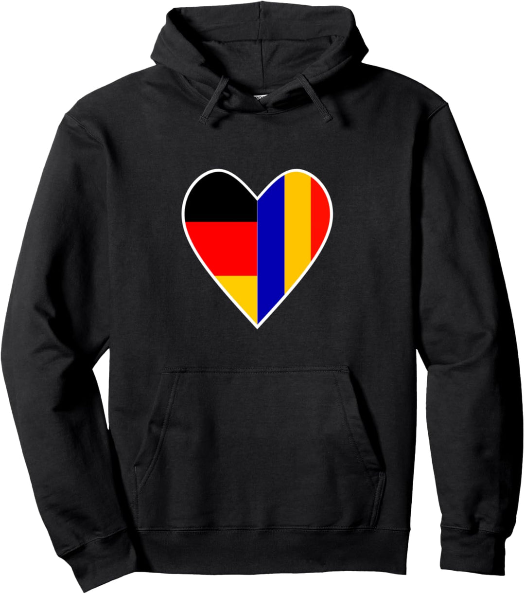 Nationalität & Freundschaft - Deutsch und Rumänien - Herz Pullover Hoodie