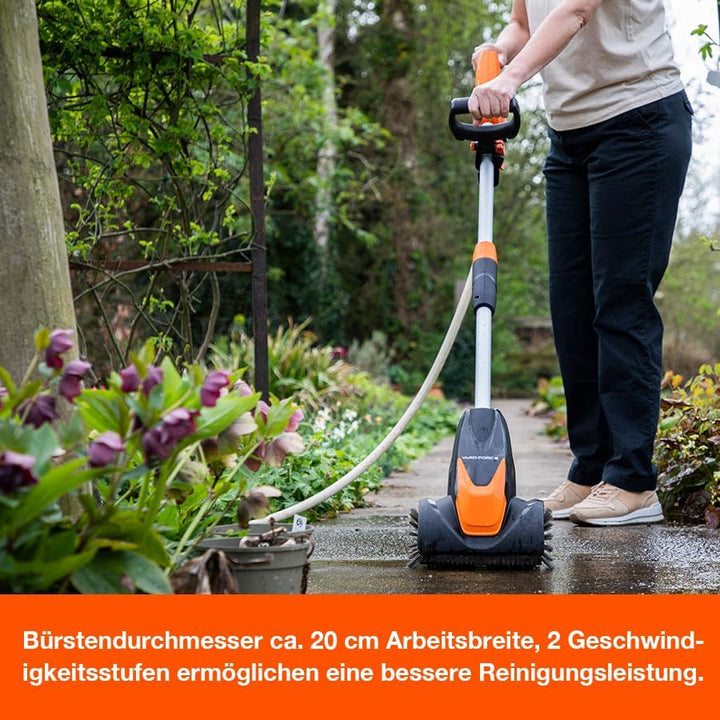 Yard Force 20V Akku-Terrassenreiniger LW CPC1, 4.0Ah Lithium-Ionen-Akku, 200mm Arbeitsbreite, einste