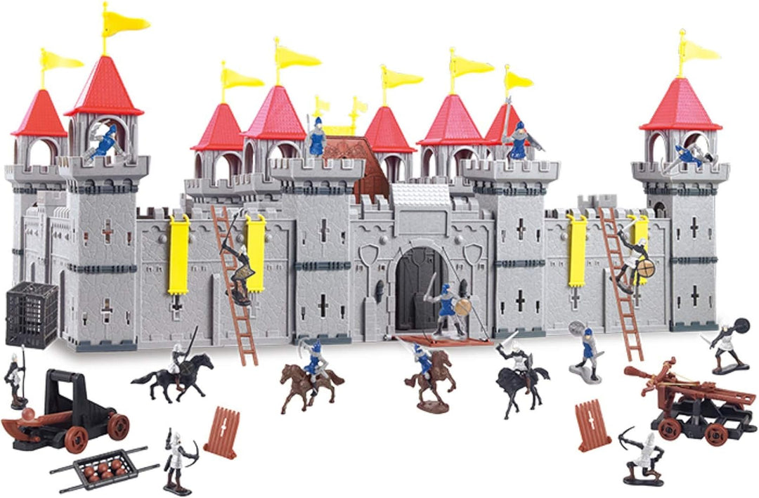 TikTakToo Coole, kleine Ritterburg mit Spielfiguren Königreich Burg Schloss DIY (gross), gross