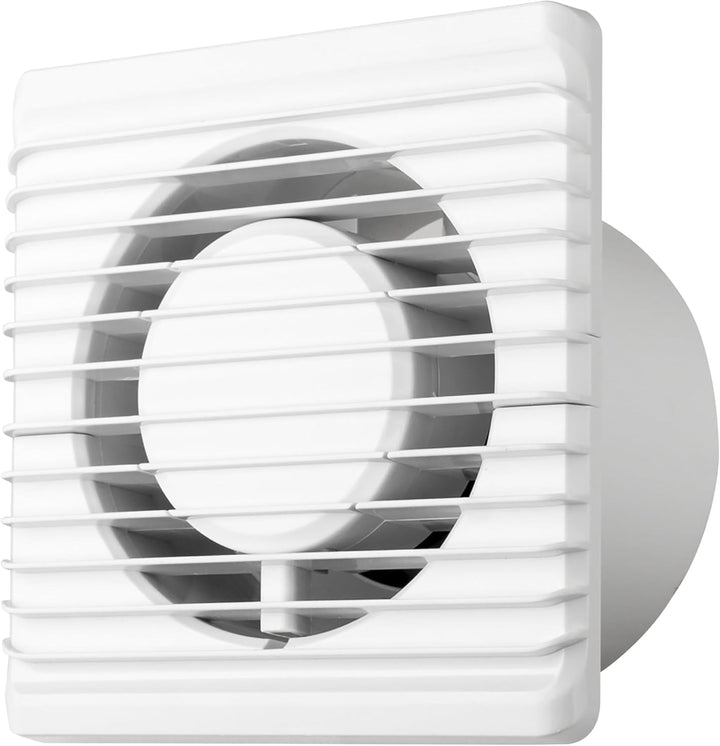 MKK Badlüfter Lüfter Ventilator Wohnraumlüfter weiss Ø 80 mm Leise Kabel + Schalter 8.1 cm x 13.5 cm
