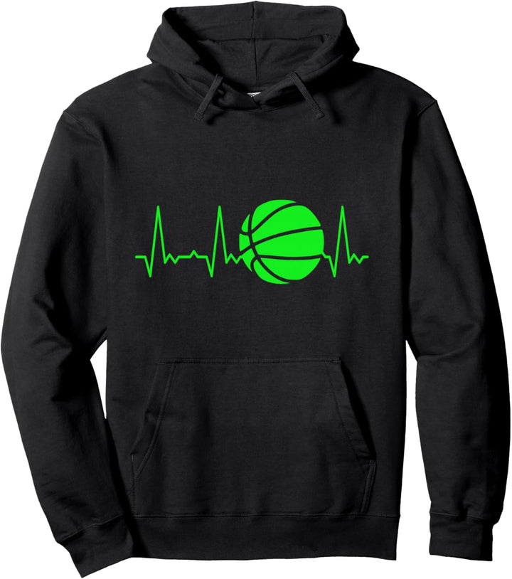 Herzschlag Basketball Pullover Hoodie