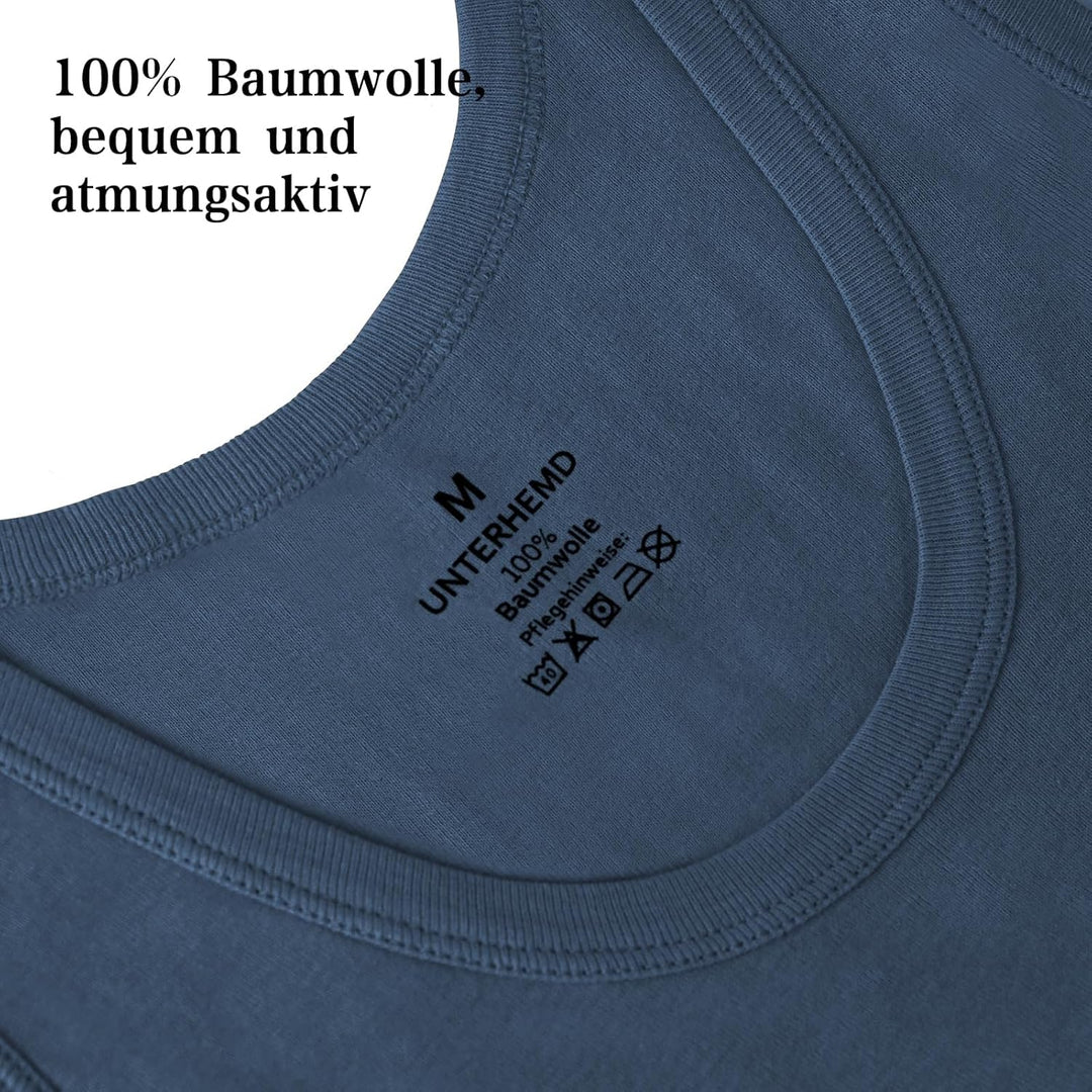 Unterhemd Herren 3/5er Pack Tank Top Baumwolle Männer Schwarz Weiss Mehrfarbig M 1 Schwarz + 1 Weiss