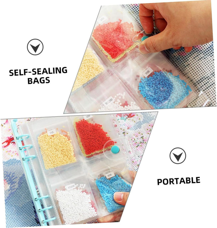 Holibanna 1 Satz Diamant Malerei Aufbewahrungsbuch Set mit Taschen Tragbare Sammelmappe für Strassst