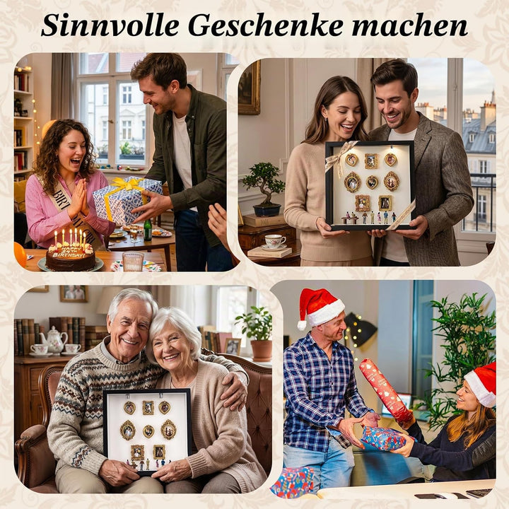 DIY Mini Museum Bilderrahmen Mini Bilderrahmen Vintage Figuren Menschen Museum Mit 8 Mini Goldene Ra