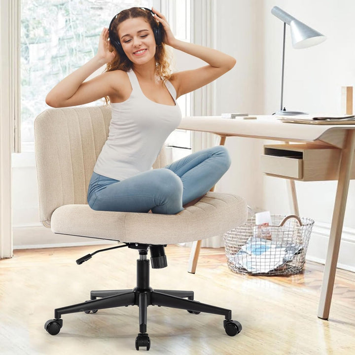 Bosmiller Bürostuhl Ohne Armlehnen Höhenverstellbar Schreibtischstuhl mit Rollen Armless Office Chai