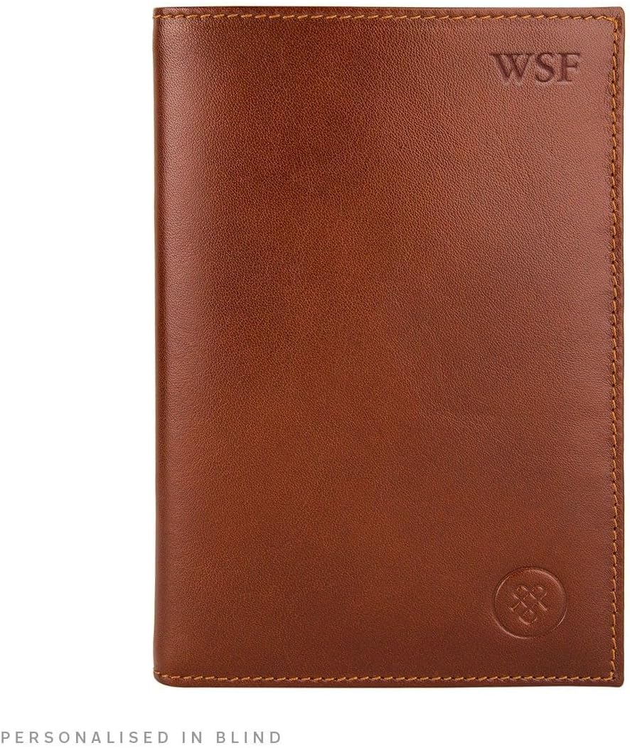 Maxwell Scott The PIANILLO RFID Leather Breast Pocket Wallet (Tan) Chestnut Tan, Chestnut Tan