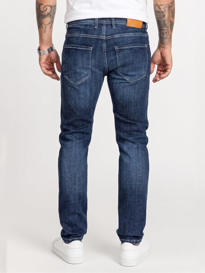 Rock Creek Herren Designer Jeans Denim Blau Hose Herrenjeans RC-2098 W29-W44 29W / 30L Rc-2411-blau,