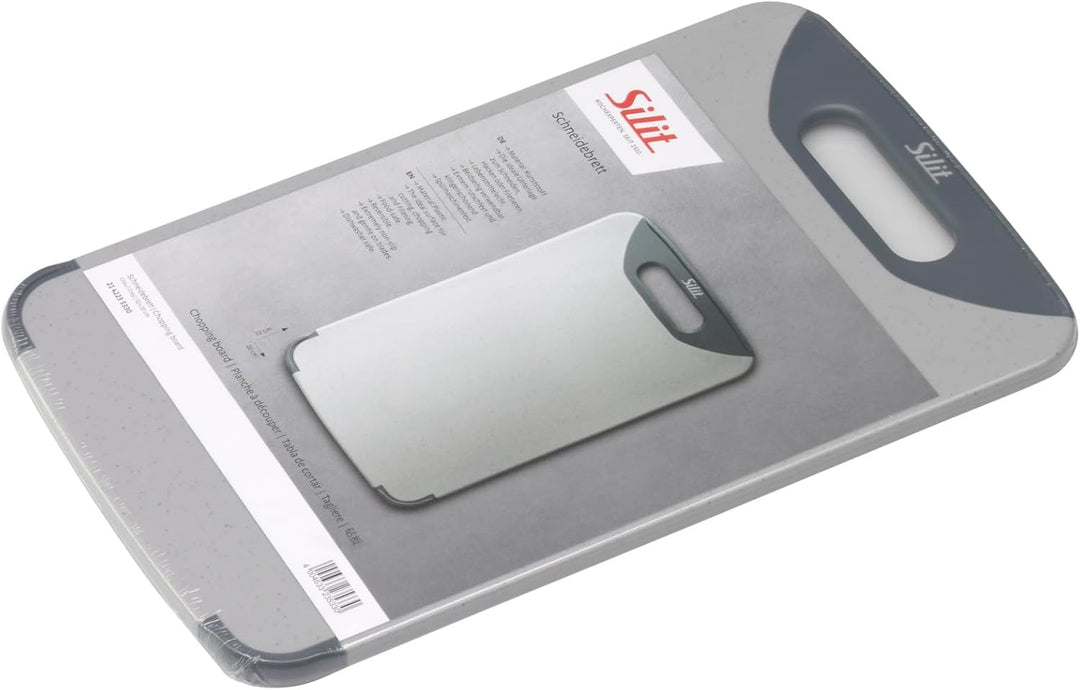 Silit Schneidebrett 32 x 20 cm, rechteckig, Kunststoff, praktischer Griff, spülmaschinengeeignet, kl