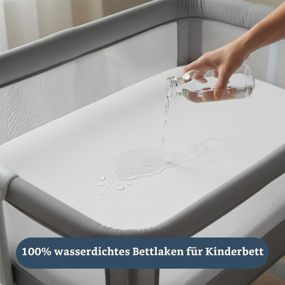 Lilly Belly Wasserdichtes Spannbettlaken für Kinder, 120 x 60 cm, Matratzenschoner für Kinder, volls