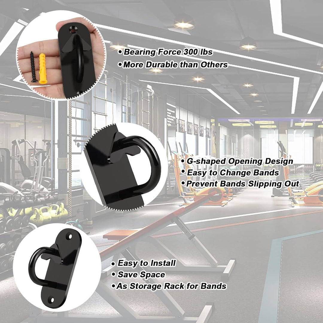3 Stück Türanker für Gym Resistance Band, Schwere Mini Wandhaken, Montiert Anker für Suspension Trai