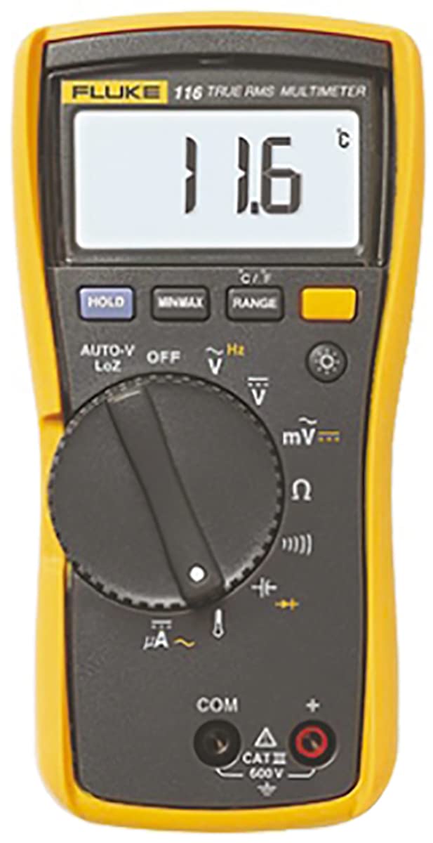Fluke Digital-Multimeter Kompakt 116 mit Diodentest und Temperaturmessung 2583601