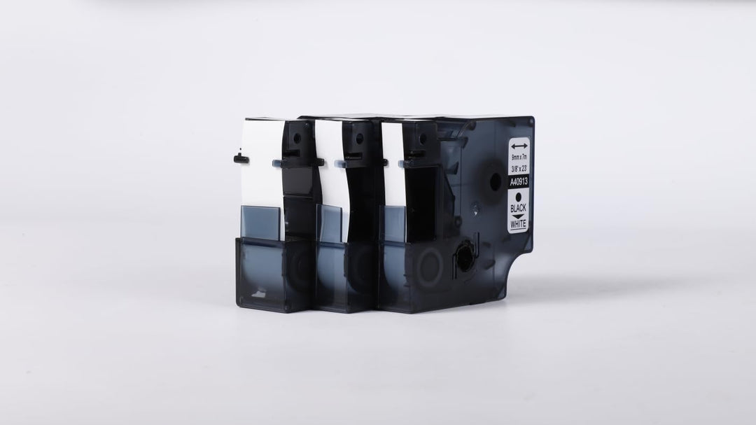 Aken Etikettenband Kompatibel mit D1 9mm x 7m für Labelmanager 160 LM280 360 420P, Kompatibel mit D1