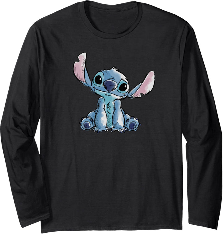 Disney Lilo & Stitch Watercolor Of Stitch Langarmshirt