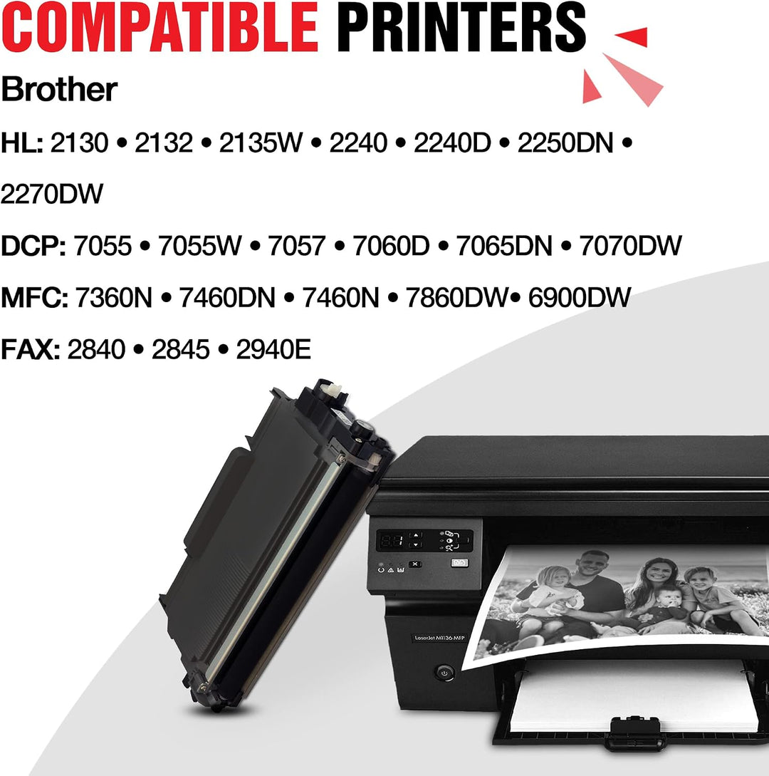 2-er Pack TONER EXPERTE® Premium Toner kompatibel zu TN2220 TN2010 für Brother DCP-7055 DCP-7060D DC