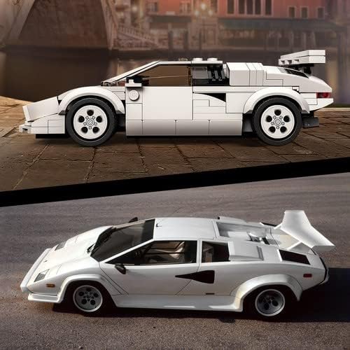LEGO Speed Champions Lamborghini Countach Bausatz für Modellauto, Auto-Spielzeug mit Cockpit für 2 F