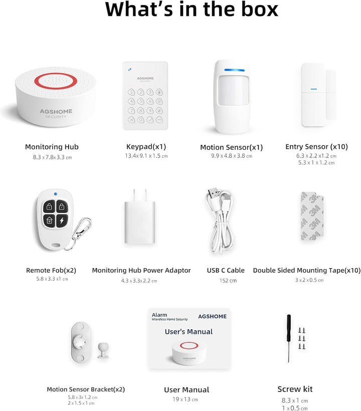 AGSHOME Alarm (I-15Pack) 15 Stück, 15 Stück