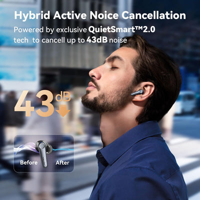 EarFun Air Pro 3 Bluetooth Kopfhörer In Ear, 43dB Hybride Aktive Noise Cancelling, Kabellos, HiFi So