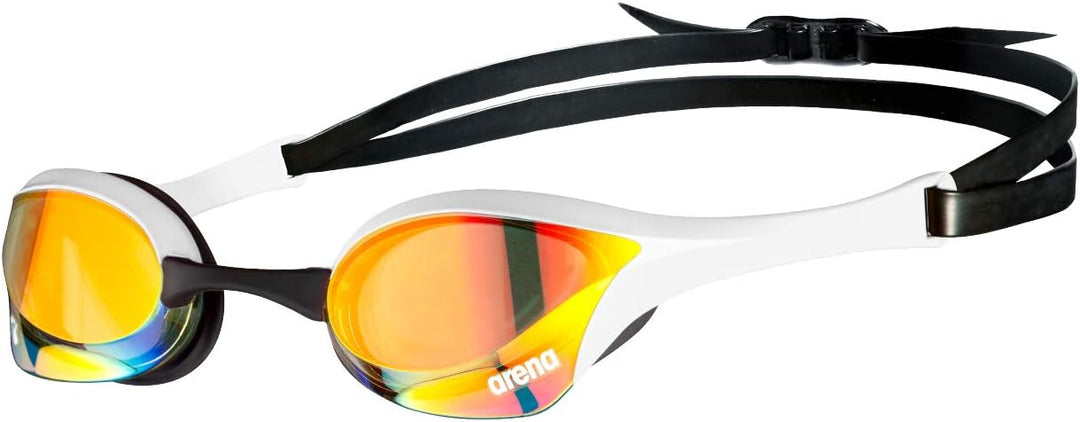 arena Unisex – Erwachsene Cobra Ultra Swipe Mr (Yell-White) Swim Goggles, Mehrfarbig, 1 Bundle mit A