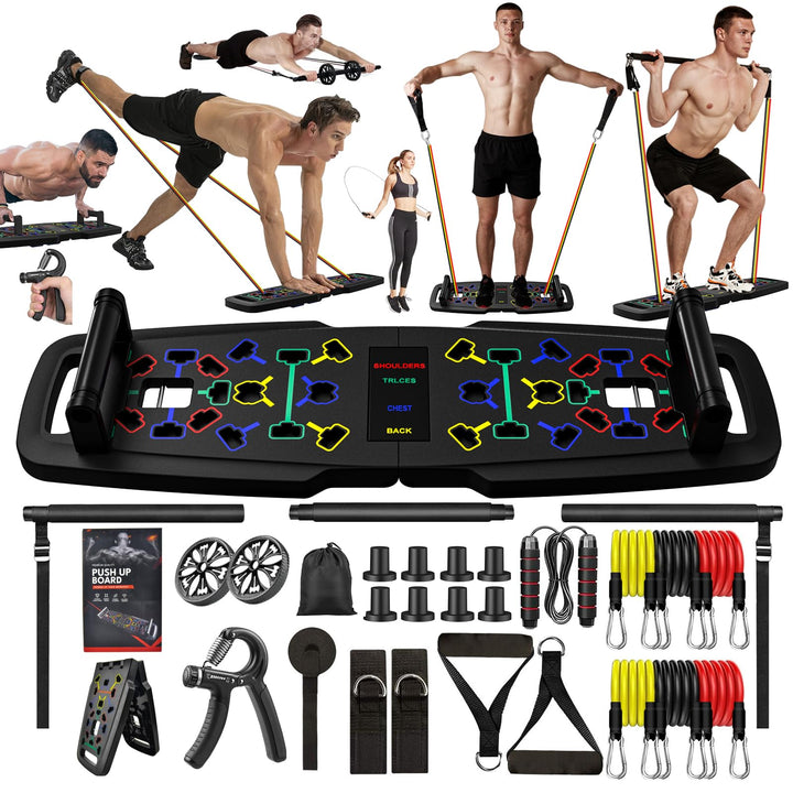 22-in-1 Home Gym Equipment, Portable Push Up Stands Press Up Board Handles for floor Home Gym System
