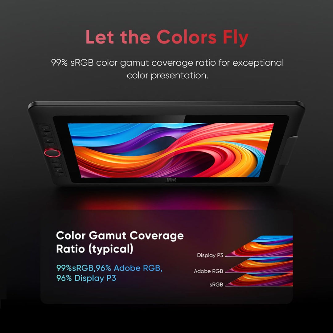 XPPen Artist 15,6 Pro V2 Zeichentablet, 15,4 Zoll Grafikdisplay mit vollständig laminiertem Bildschi
